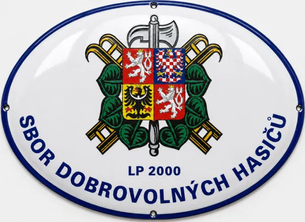 Smaltovaná cedule pro hasiče H14-sdh 1